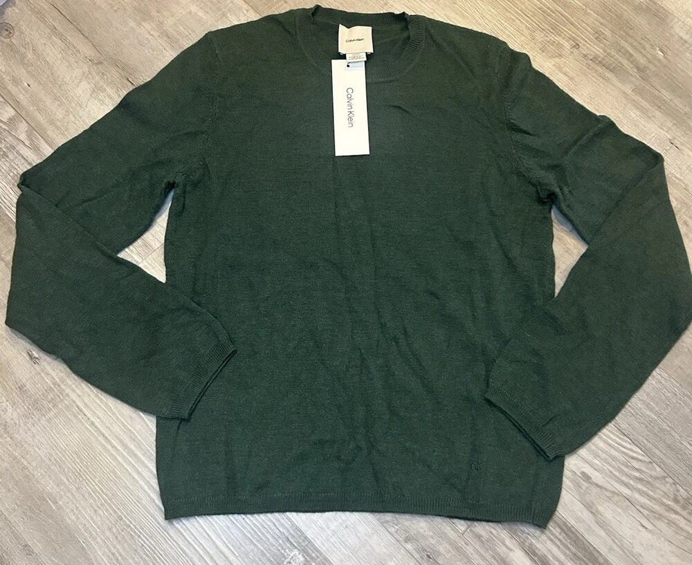 Calvin Klein NWT sycamore Green Crewneck Sweater Small MSRP$79